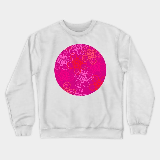 Pink Baeckea Australian Native Flowers Crewneck Sweatshirt by empaduggan